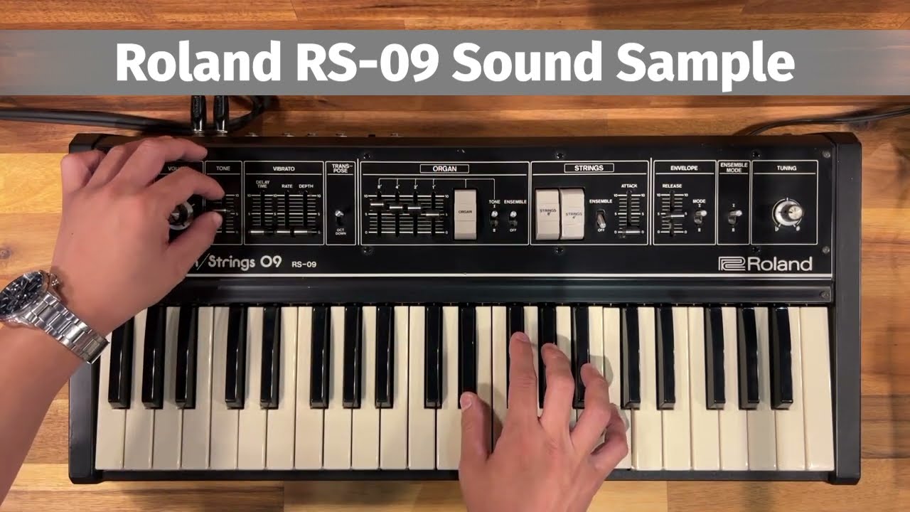 Roland RS-09 sound sample demo u58909 - YouTube