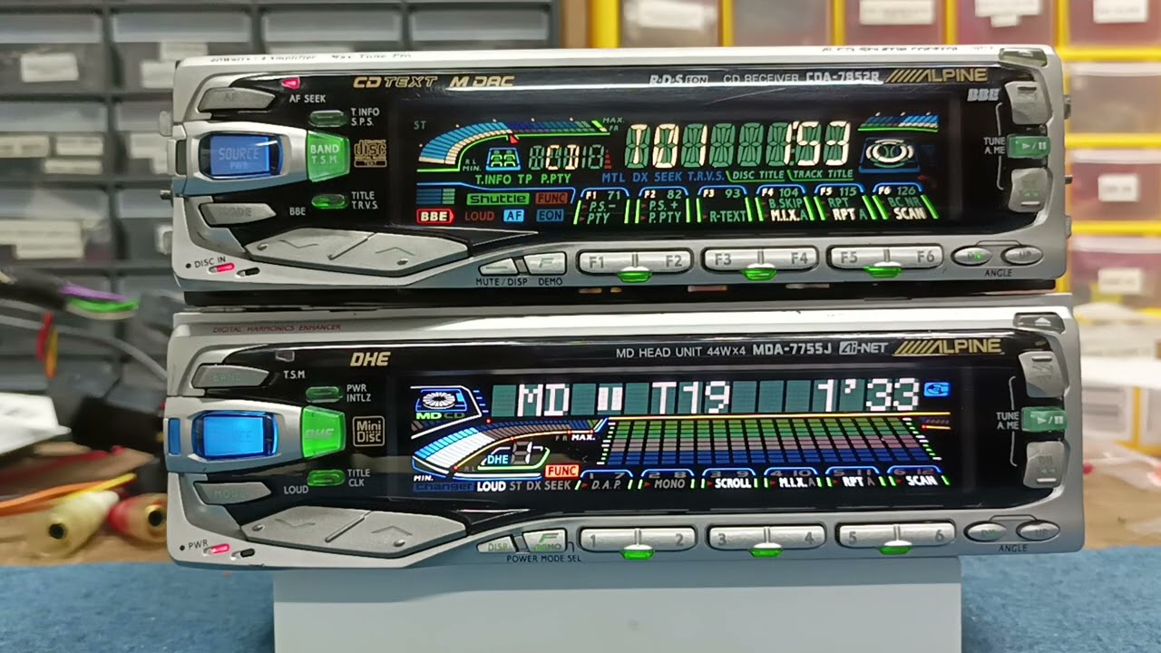 Alpine MDA-7755J and Alpine CDA-7852R - YouTube