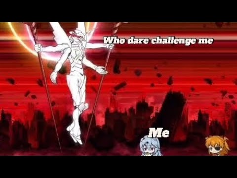 Defeating the false evolution EVA-13 (the battle cats x Evangelion