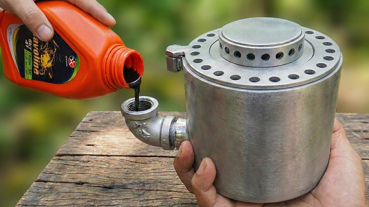 Making a Waste Oil Stove - YouTube