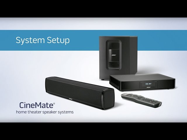 Bose CineMate Home Theater Speaker Systems - System Setup - YouTube