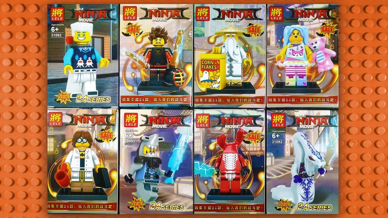 LEGO Ninjago Movie Minifigures (knock-off) LELE 31092 - YouTube