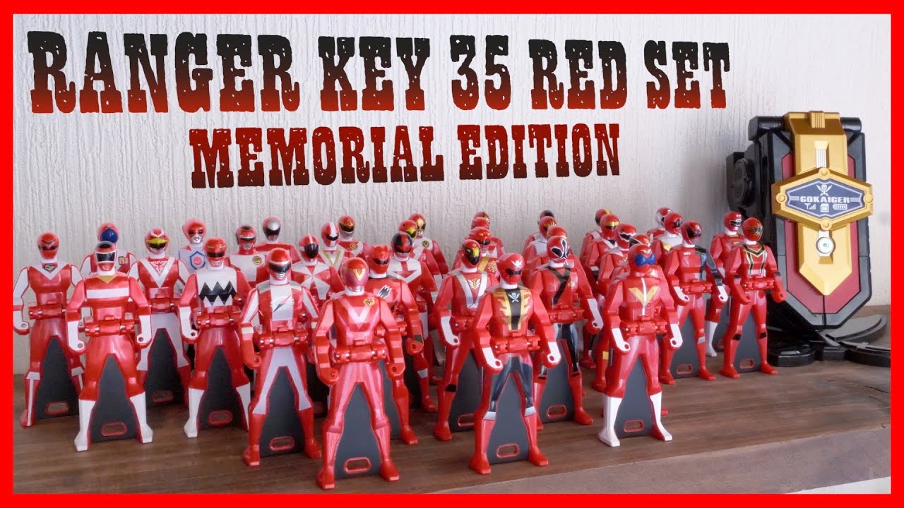 とにかく赤】全部ワンタッチオープン！レンジャーキー35レッドセット