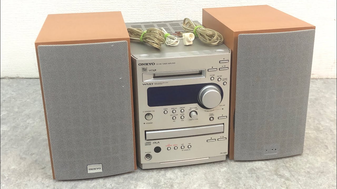 □ ONKYO オンキョー CD MD チューナーアンプ コンポ スピーカー FR