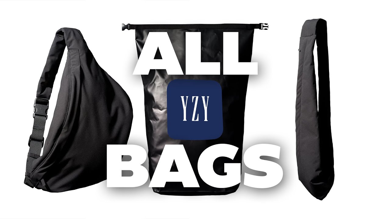 ALL YEEZY GAP BAGS OVERVIEW - CROSSBODY, SNAKE, DRY BAG - YouTube