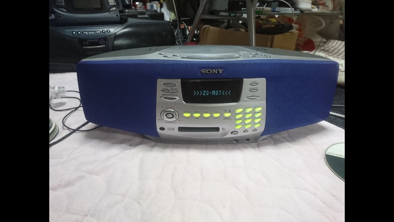SONY CD MD RADIO ZS-M37 - YouTube