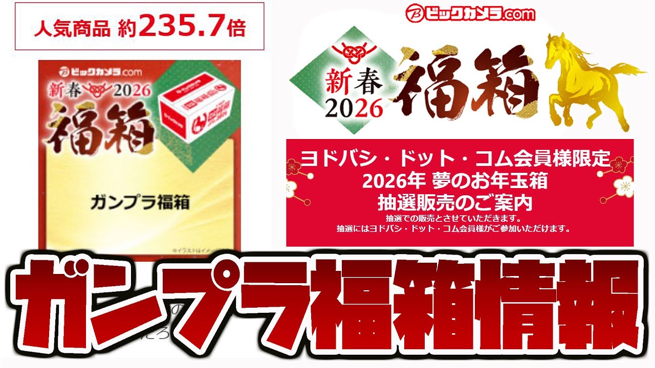 Gunpla Lucky Box 2026 is now open for orders! Bic Camera and