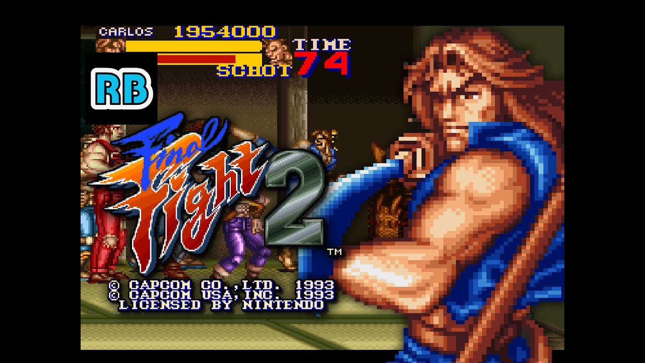 1993 [60fps] SNES Final Fight 2 (Readjusted hack) Carlos ALL - YouTube