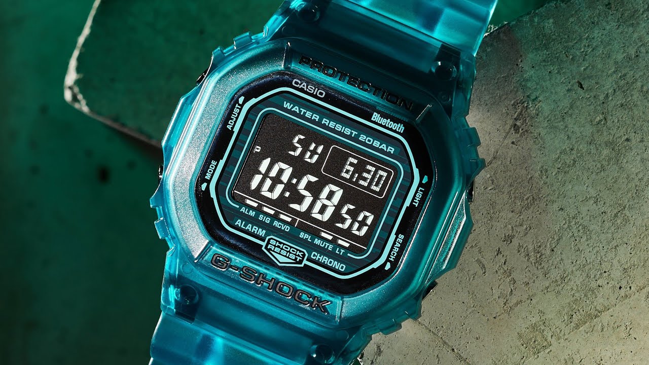 G-Shock DWB5600G-2 Digital Toughness Bluetooth Translucent Blue