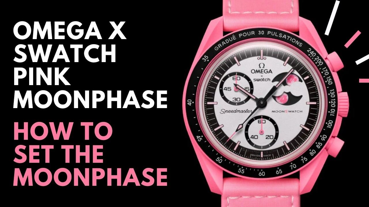 Set the Moonphase on the MoonSwatch Mission to the Pink Moonphase