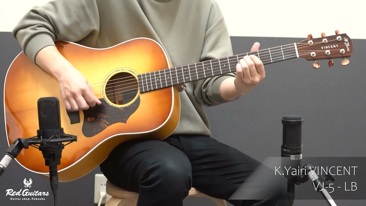 Red Guitars - K.Yairi VINCENT / VJ-5 - LB - YouTube