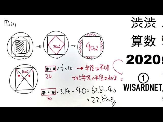 渋谷教育学園渋谷中 2020年度 算数 解説の実況中継 前半戦【中学受験