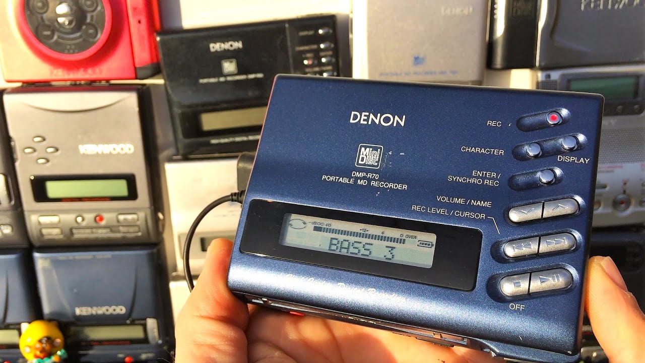 Minidisc Denon DMC-R50/ R70 Best Walkman MD Vintage - YouTube