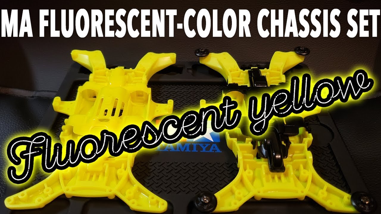 mini4wd】蛍光イエローMAシャーシ！蛍光シャーシは2色使いにすると