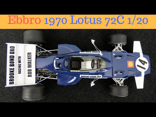Ebbro Lotus 72C F1 1970 - Rob Walker Racing 1/20 Scale Model - YouTube