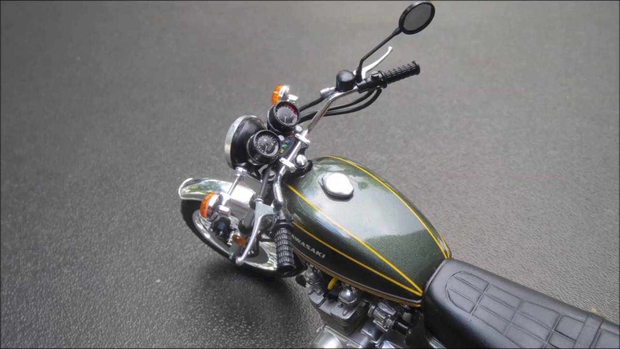 Kawasaki 900 Z1 Tribute Build Aoshima 1:12 Scale Model Kit - YouTube