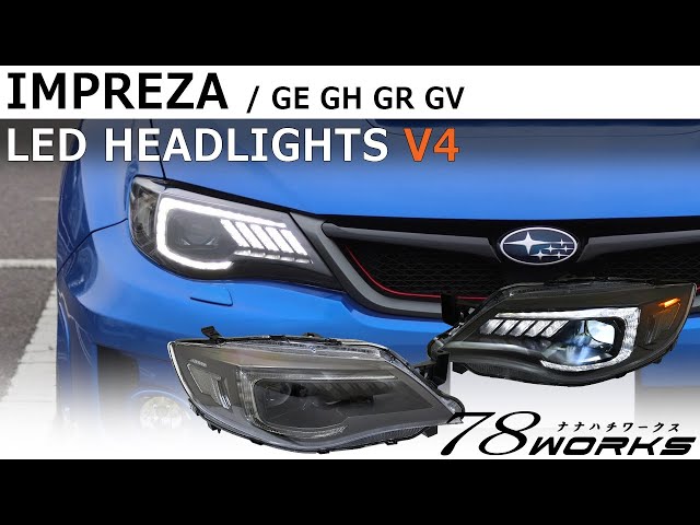 インプレッサ用 最新のLEDヘッドライト【78WORKS】 - YouTube