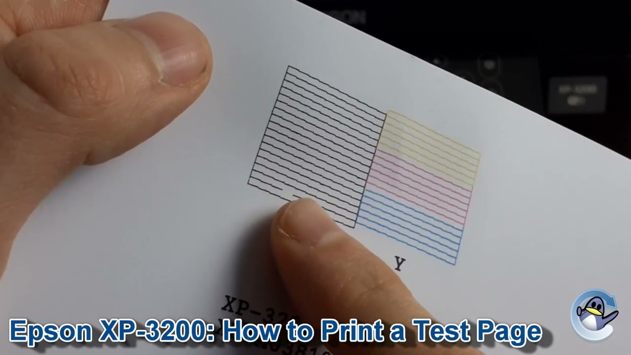 Epson XP-3200: How to Print a Nozzle Check Test Page - YouTube