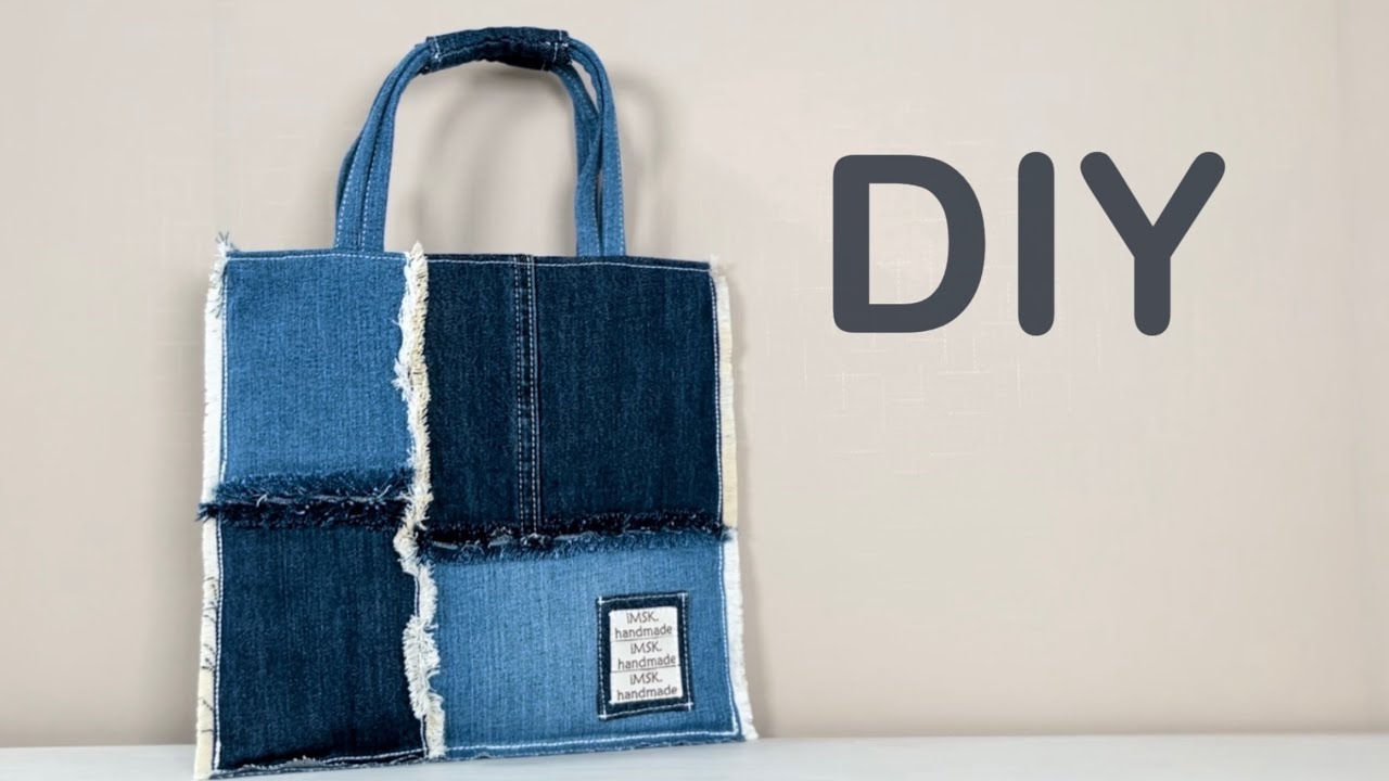 トートバッグの作り方】持ち手にこだわったパッチワークデザインの