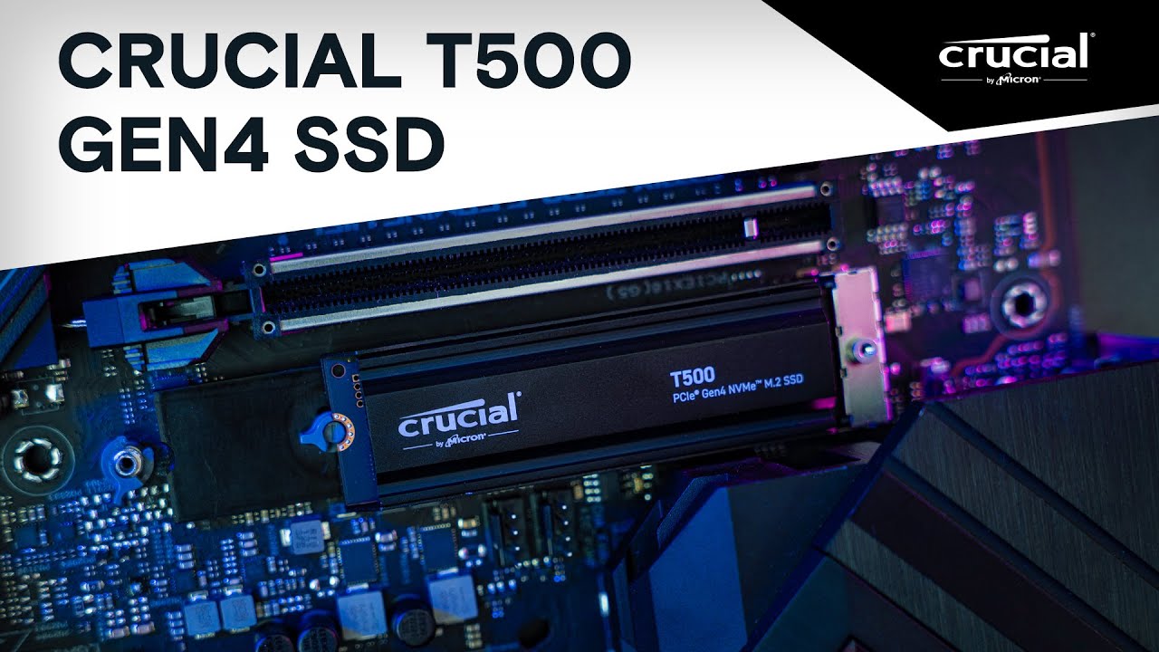 Crucial T500 1TB Gen4 NVMe M.2 Internal Gaming SSD with Heatsink