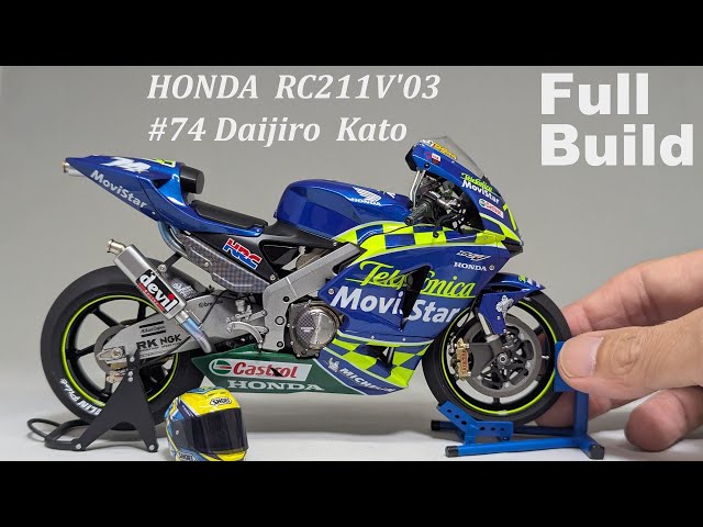 TAMIYA 1/12 HONDA RC211V'03 (74 加藤大治郎) ,Full Build - YouTube