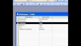 Microsoft Office Access 2003 Change the field size of a Text or