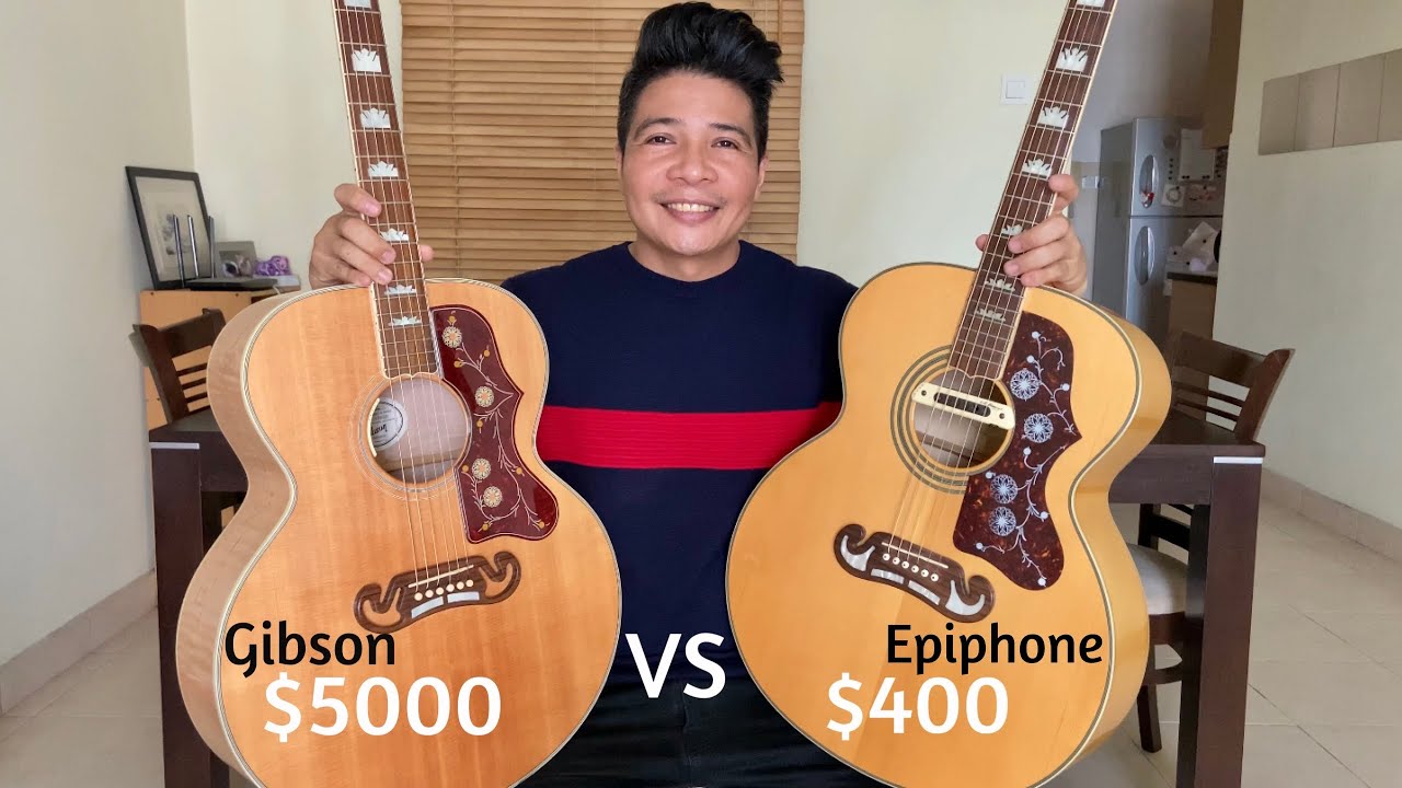 Gibson J200 vs Epiphone EJ200 - Expensive vs Cheap / Sound