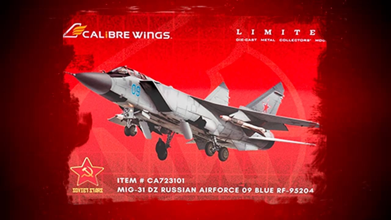 1:72 diecast Calibre Wing MIG 31 FOXHOUND - YouTube