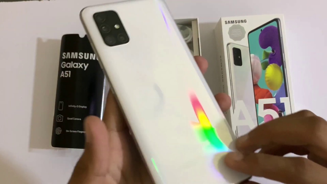 Samsung Galaxy A51 - Unboxing (4K) Prism White!! - YouTube