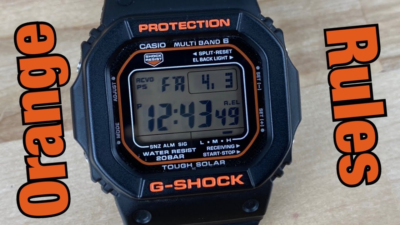 G-Shock gw-m5610R splash of orange - YouTube