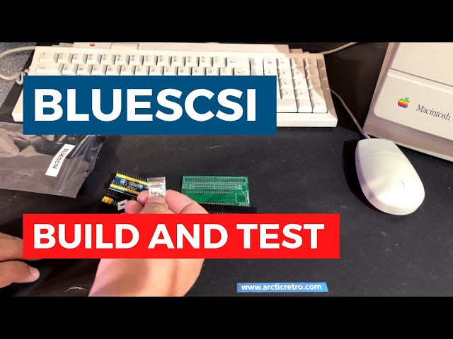 Modern BlueSCSI adapter build and testing on a Macintosh Classic