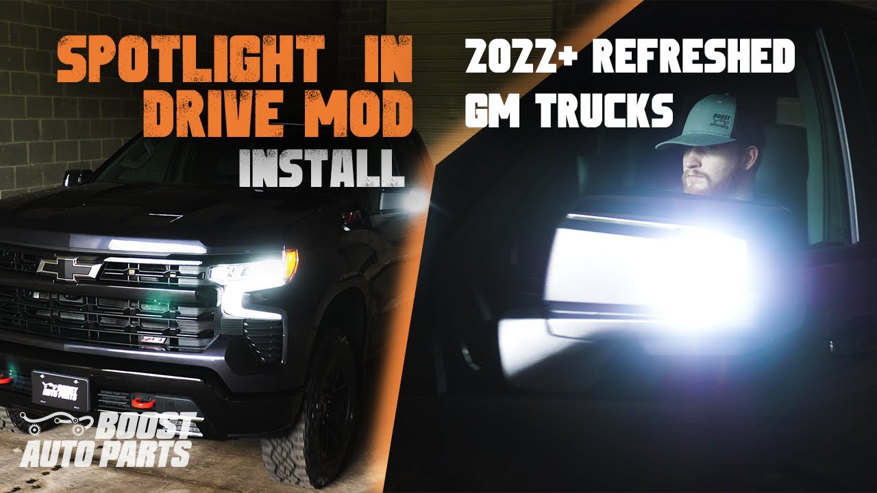 2022-2025 GM Mirror Spot Light in Drive Mirror Mod - Silverado