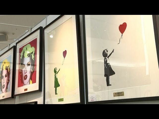 An exhibition of Banksy reproductions: Approximately 60 pieces by