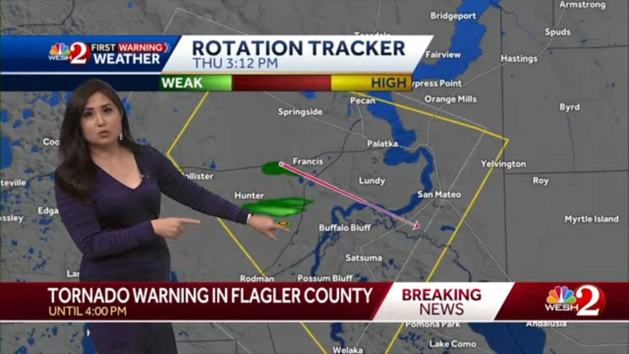 LIVE: ﻿A second tornado warning has been issued for Flagler County