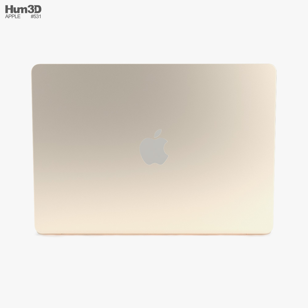 Apple MacBook Air M2 2022 スターライト 3Dモデル - ダウンロード