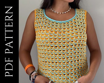 PDF File for Tunisian Crochet Pattern (english), Nexus Top