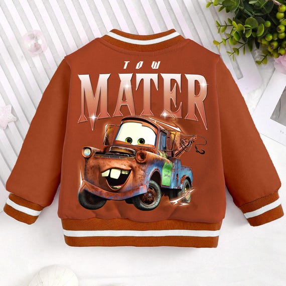 Tow Mater Kids and Youth Baseball Jacket, Aldult Unisex Varsity