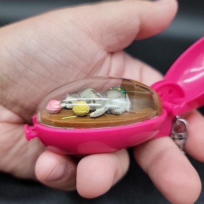 Vintage Takara 1993 Pocket Critter KITTY KITTY Keychain NON