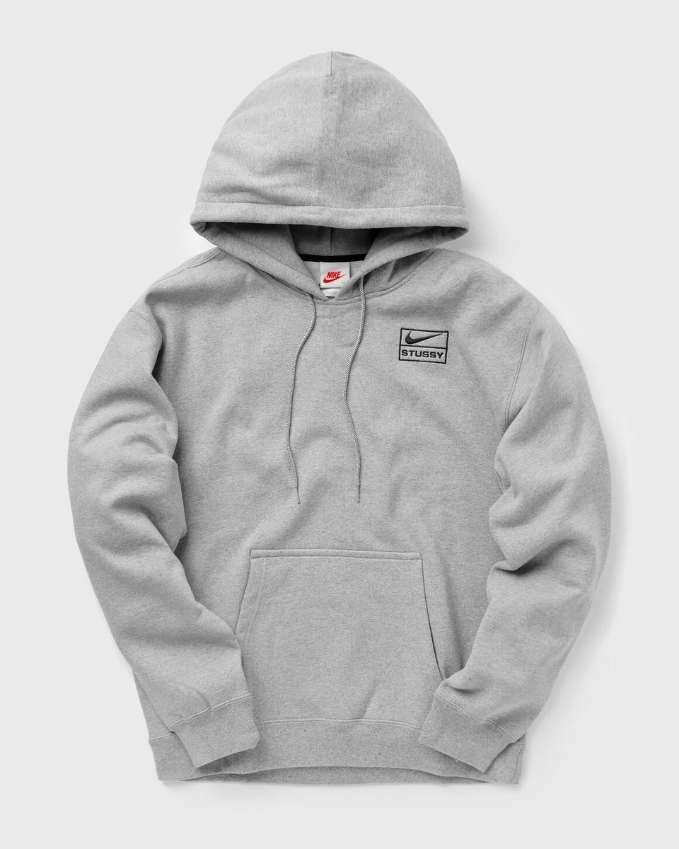 Nike x Stussy Pullover Hoodie Adult Unisex SZ S Heather Grey