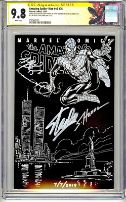 💥AMAZING SPIDER-MAN V2 #36 CGC SS9.8 STAN LEE-HANNA-STRACZYNSKI 9