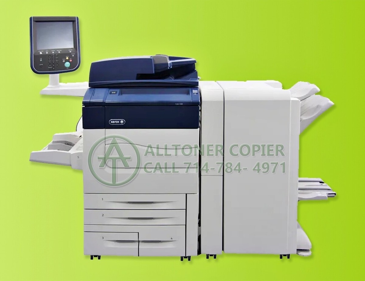 Xerox Color C60 Printer Staple Hole Punch Booklet Maker Bustled