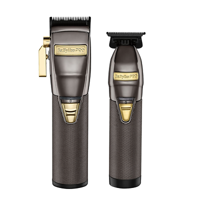BabylissPRO LIMITEDFX GUNMETAL Clipper and Trimmer Set