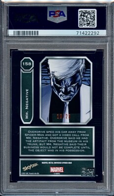 2022 Marvel Metal Spider-Man Light FX Orange /25 #158 Mr. Negative