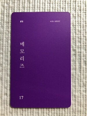 BTS MEMORIES OF 2017 Official Photo Card ( JIMIN ) | eBay