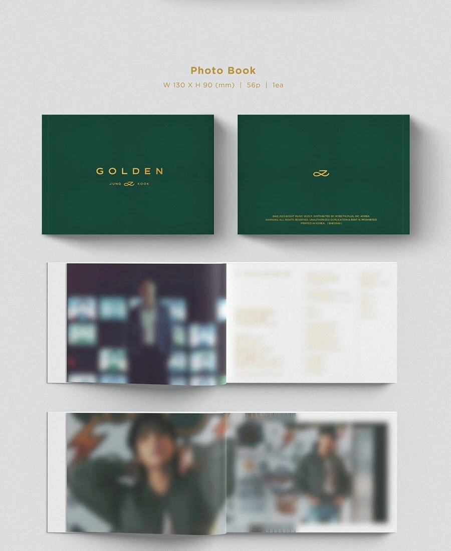 BTS JUNGKOOK [GOLDEN] Album WEVERSE Ver/QR Card+Photo Book+Post