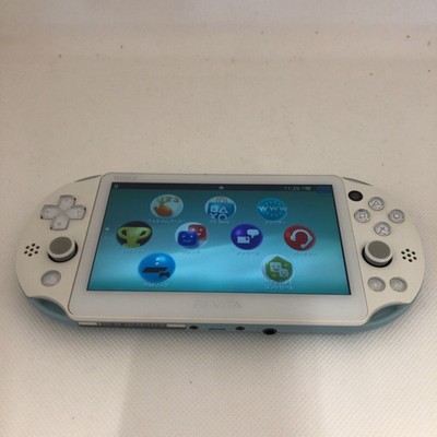 SONY PS Vita PCH-2000 Slim Light Blue White Wi-Fi Console Box Used