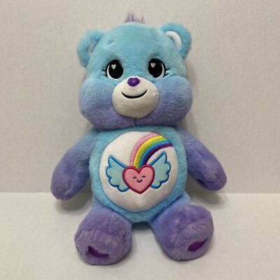 Care Bears Dream Bright Bear Rainbow Heart Wings Purple Blue Plush