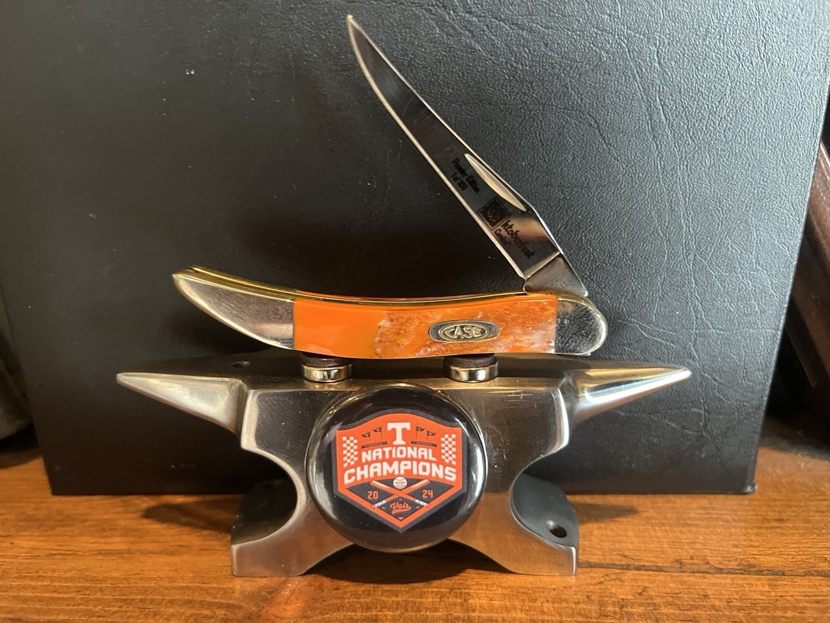 Case XX Tennessee Vols Baseball 2024 National Champs Anvil Knife