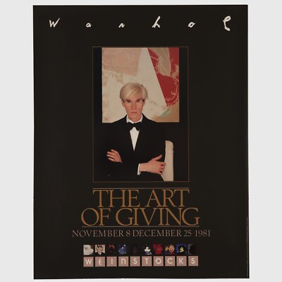 Andy Warhol Rare Original 1981 The Art of Giving Weinstocks Poster