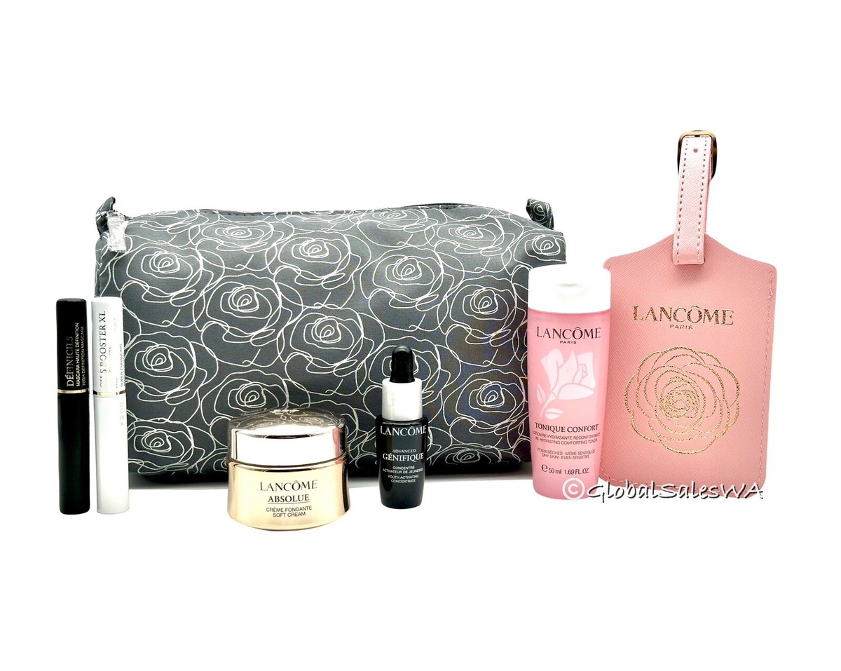 Lancome Absolue Soft Cream .5 Oz Tonique Confort Genifique & Bag 7
